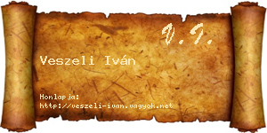 Veszeli Iván névjegykártya